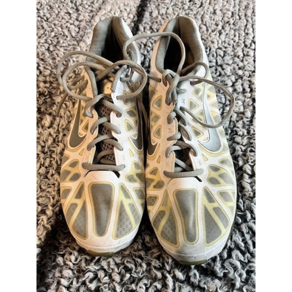 NIKE‎ Air Max 2014 Men Sneakers Shoes White Silver/Gold Size 10 429889 101